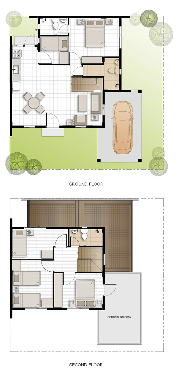 Ella Floor Plan House and Lot in Amadeo