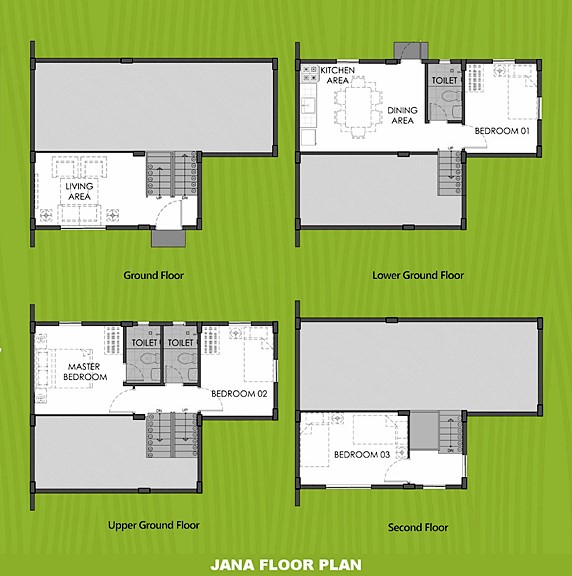 Janna Floor Plan House and Lot in Amadeo